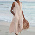 Rinalvo Sleeveless Buttoned Midi Dress