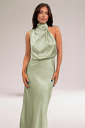 Rinalvo Elegant Halter Neck Dress