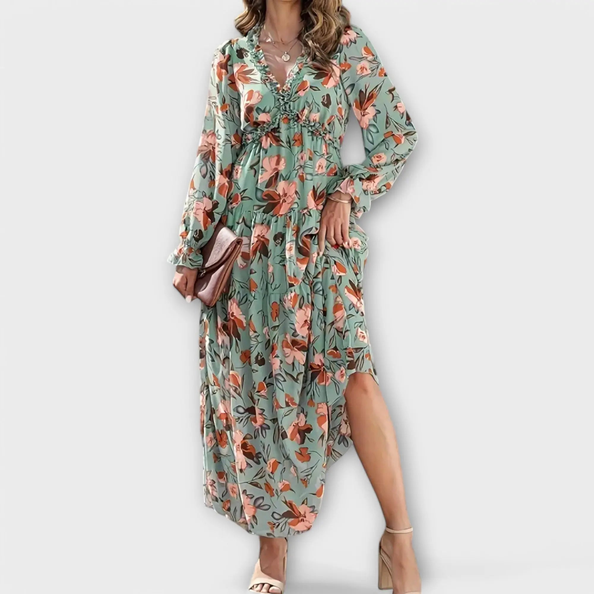 Rinalvo™ | Floral V-Neck Maxi Dress Rinalvo™