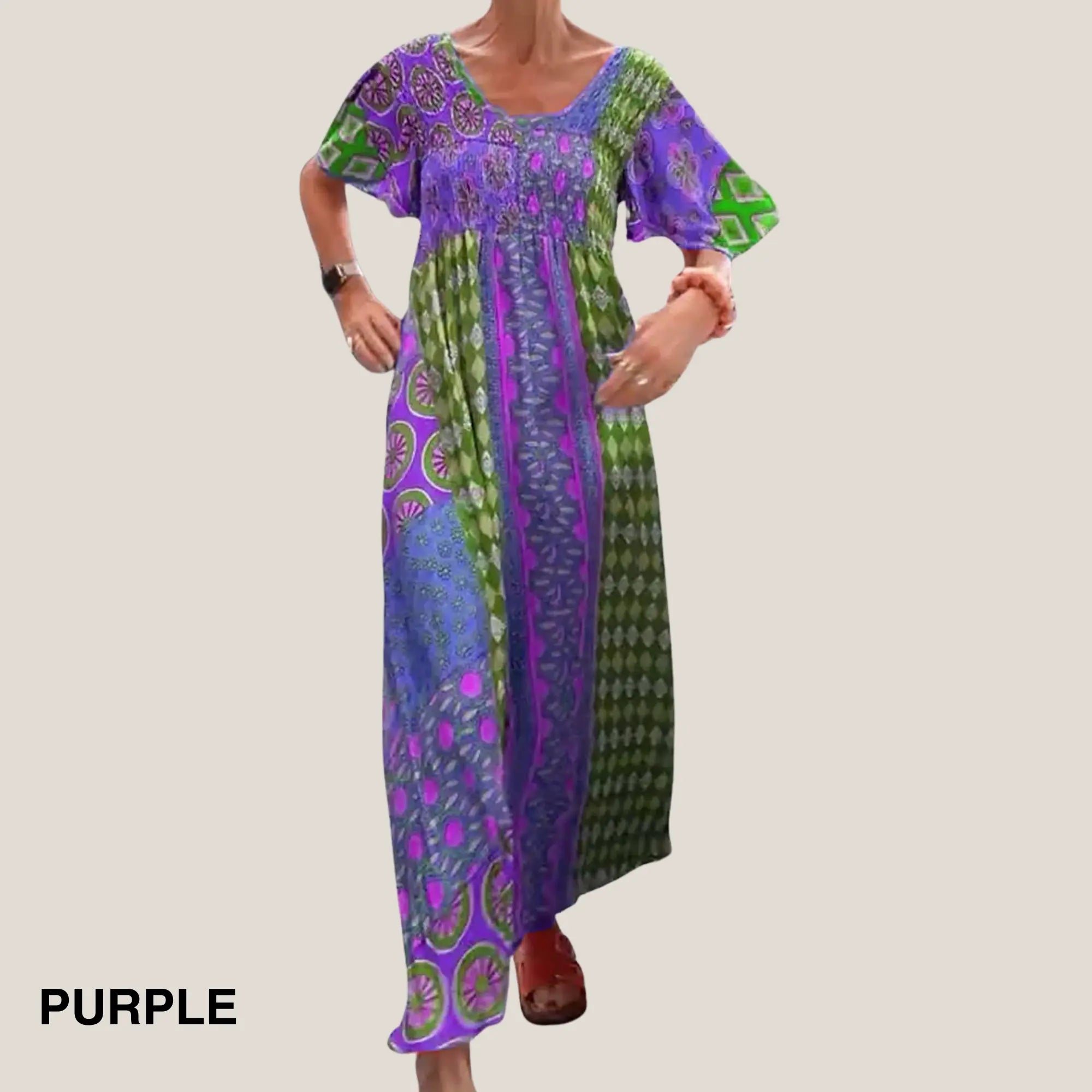 Rinalvo™ | Elegant Paisley Midi Dress Rinalvo™
