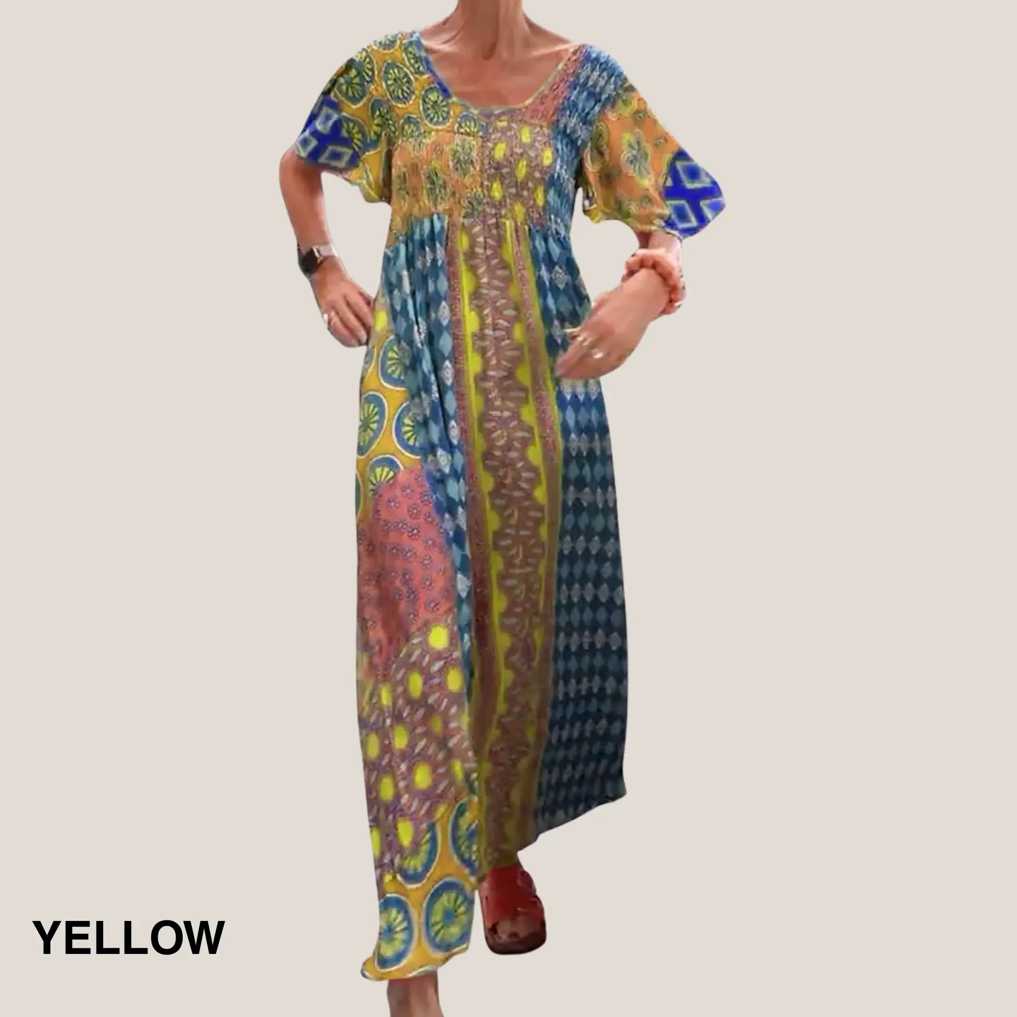 Rinalvo™ | Elegant Paisley Midi Dress Rinalvo™