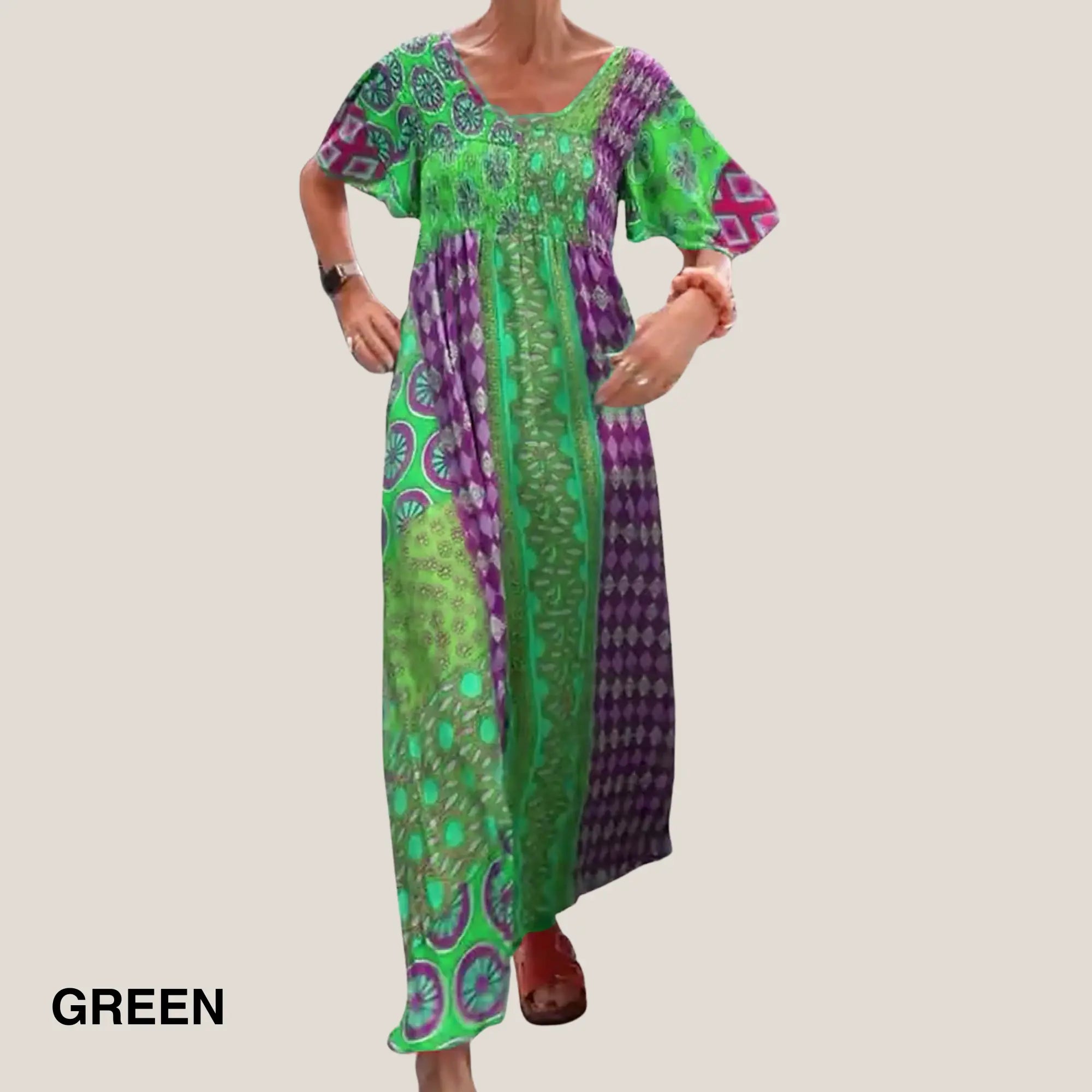 Rinalvo™ | Elegant Paisley Midi Dress Rinalvo™