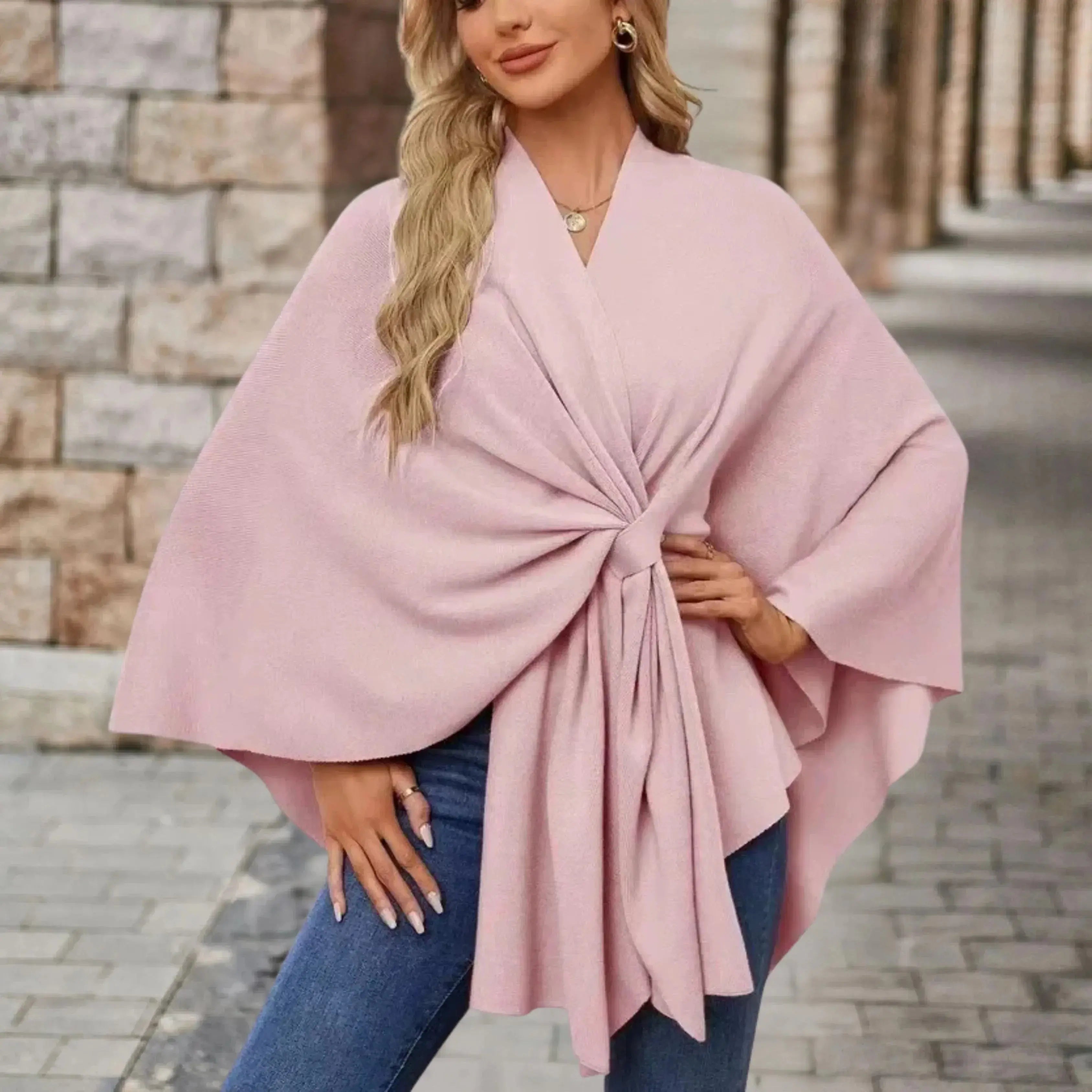 Rinalvo™ Elegant Draped Poncho