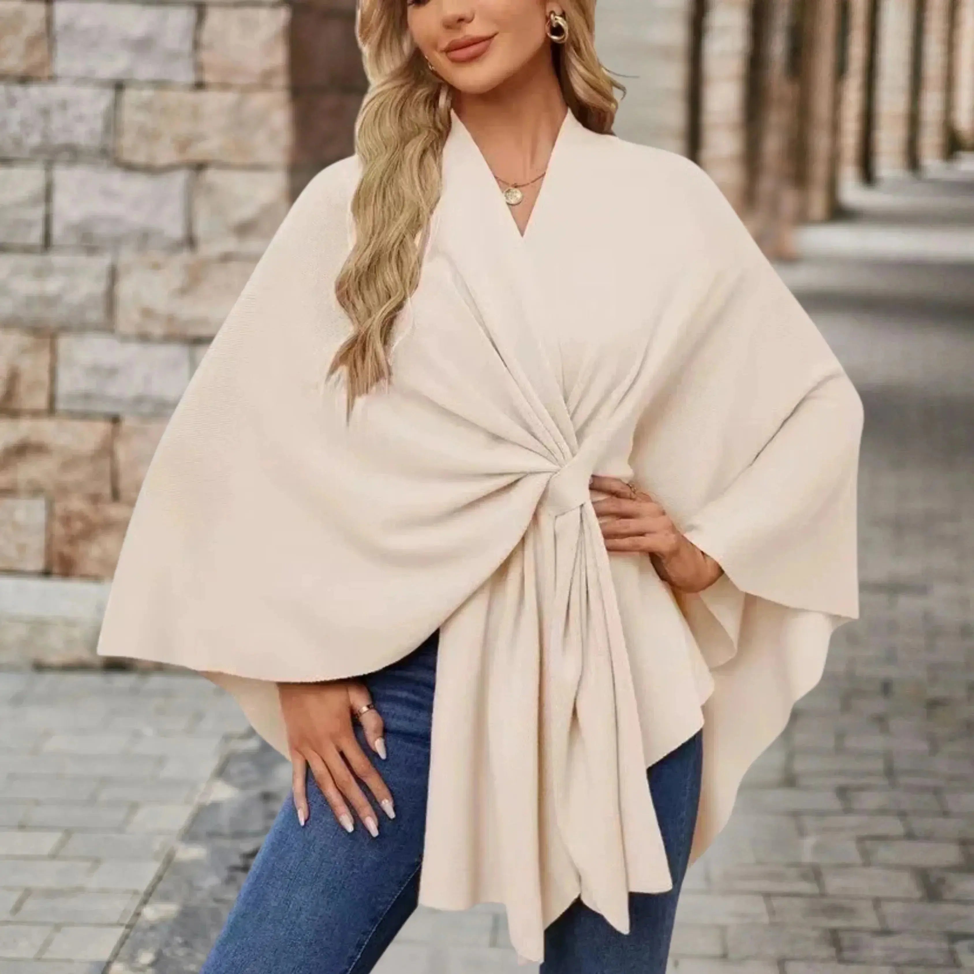 Rinalvo™ | Elegant Draped Poncho Rinalvo™