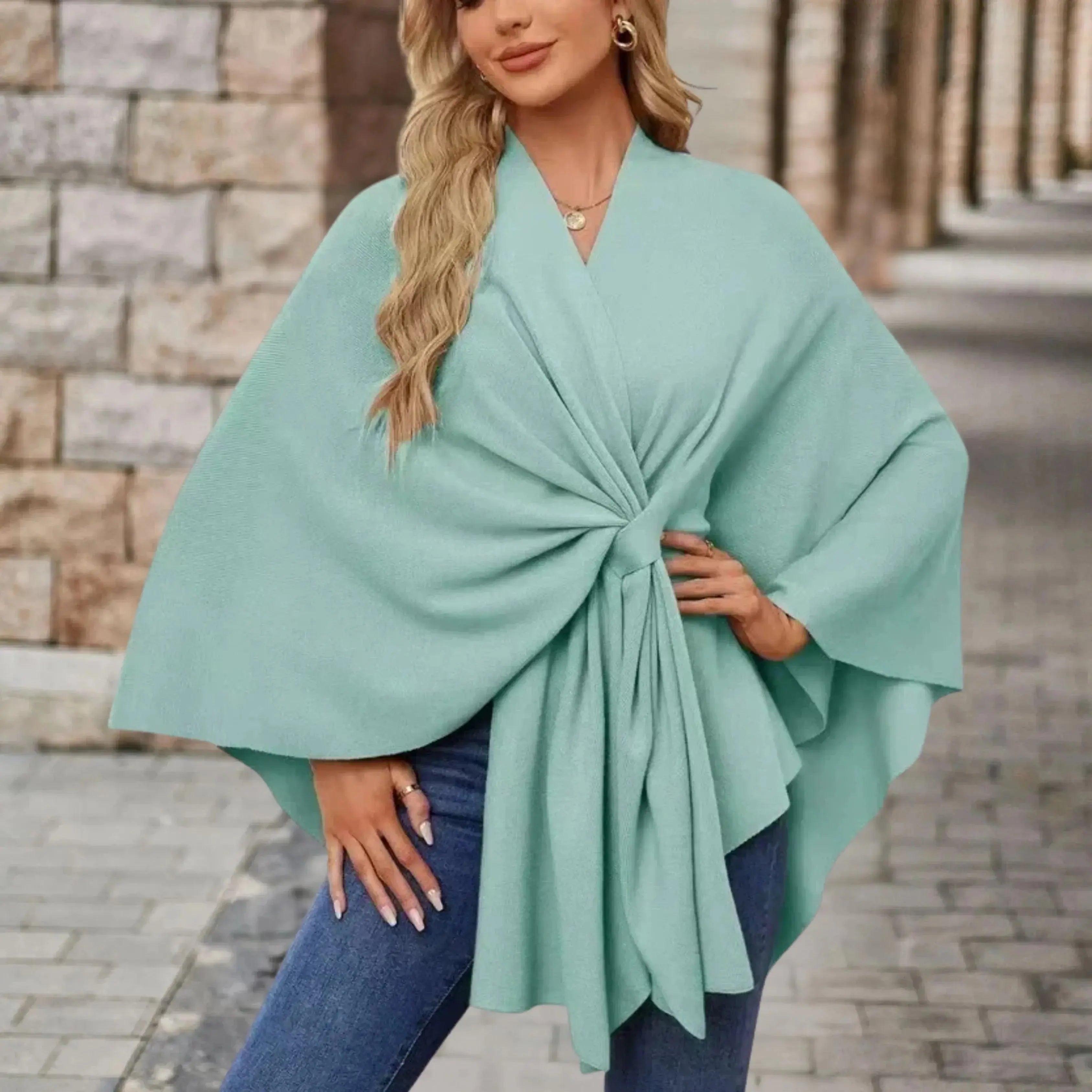 Rinalvo™ | Elegant Draped Poncho Rinalvo™