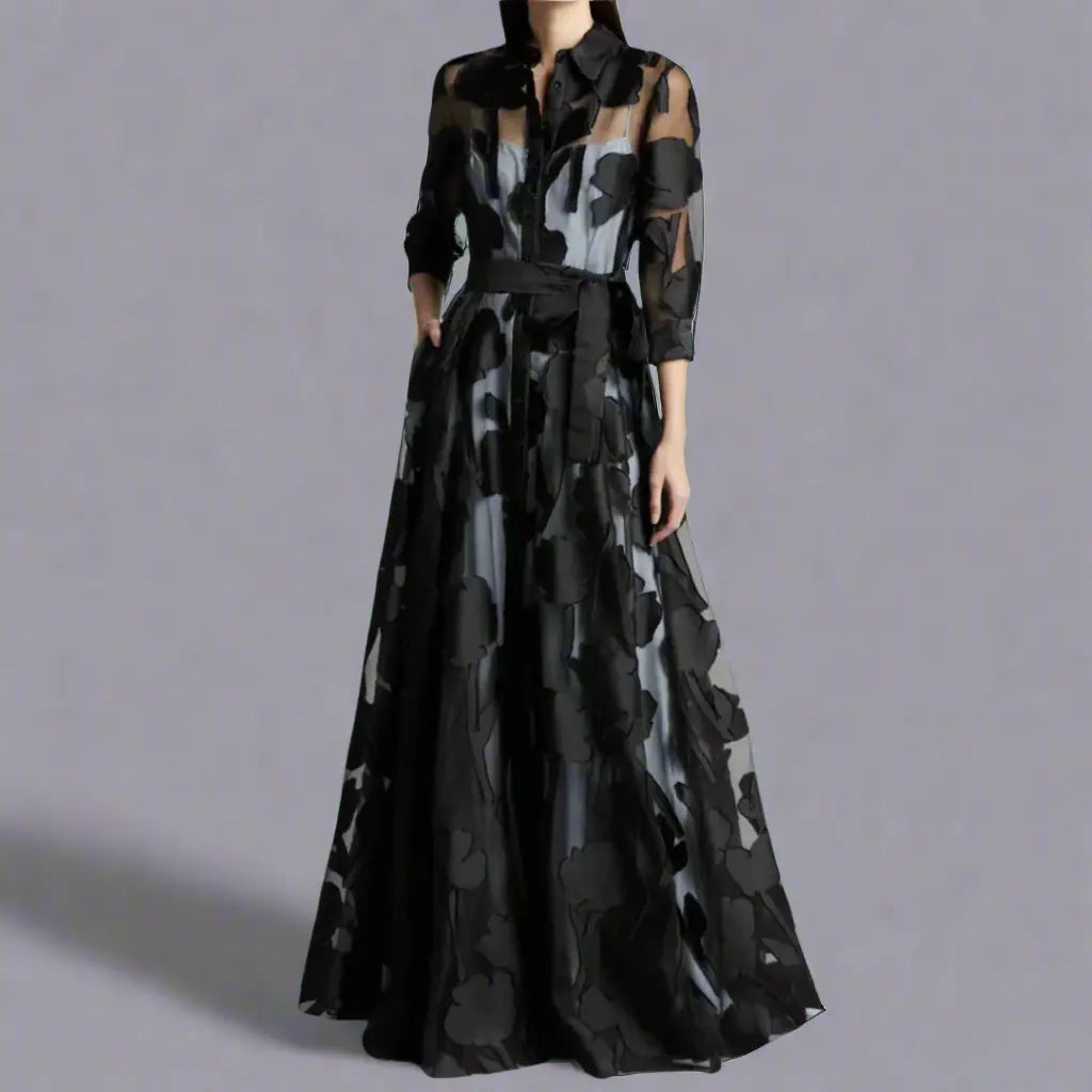 Rinalvo Long Lightweight Dress with Elegant Charm