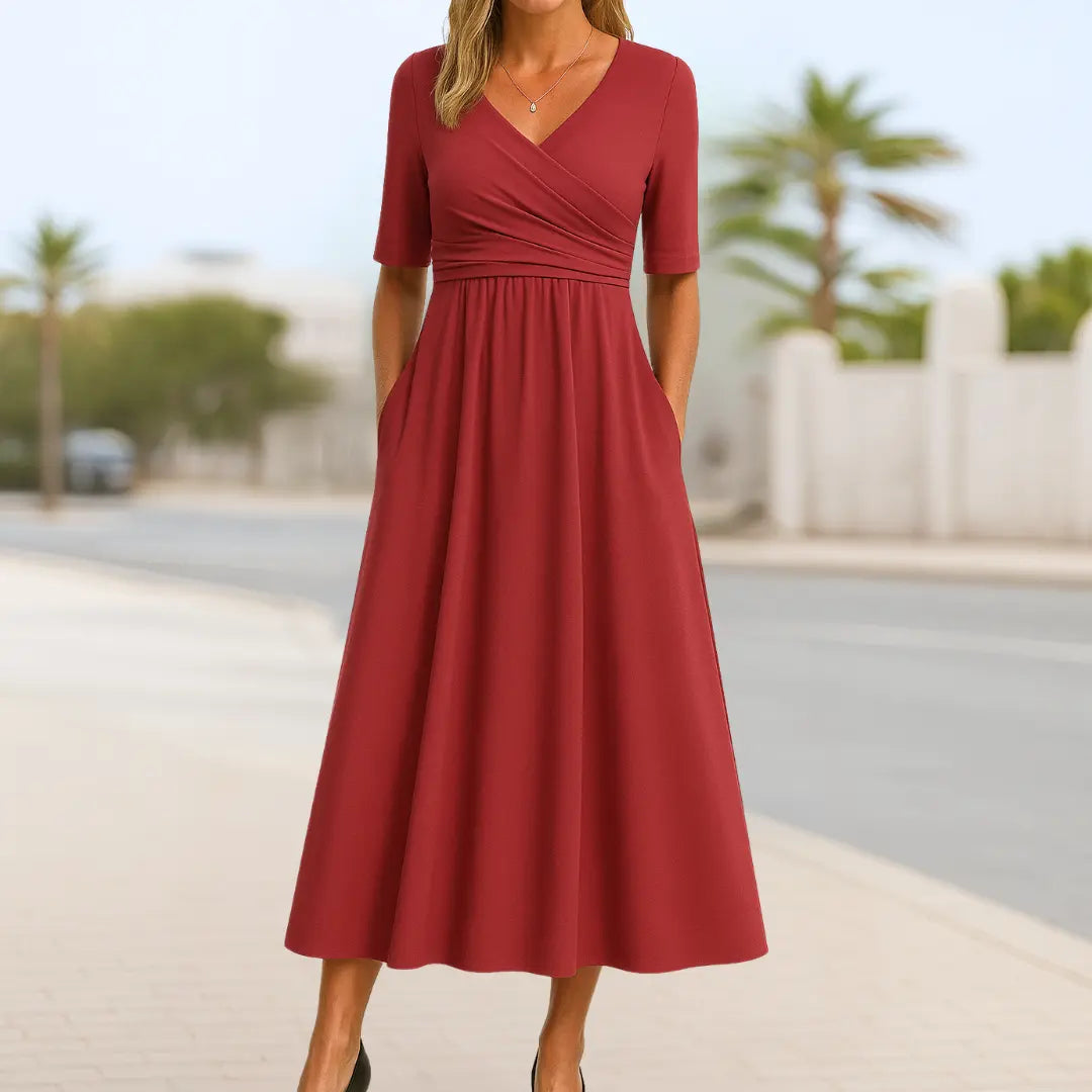 Rinalvo™ | Crossed Dress with Short Sleeves Rinalvo™