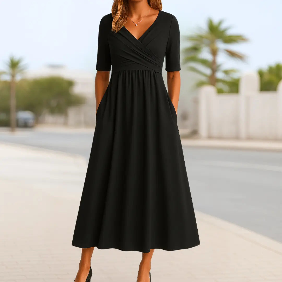 Rinalvo™ | Crossed Dress with Short Sleeves Rinalvo™