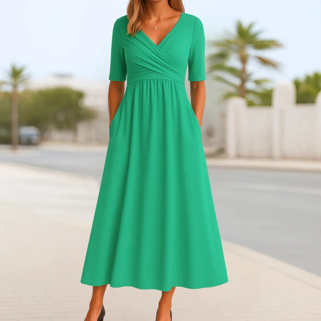 Rinalvo™ | Crossed Dress with Short Sleeves Rinalvo™