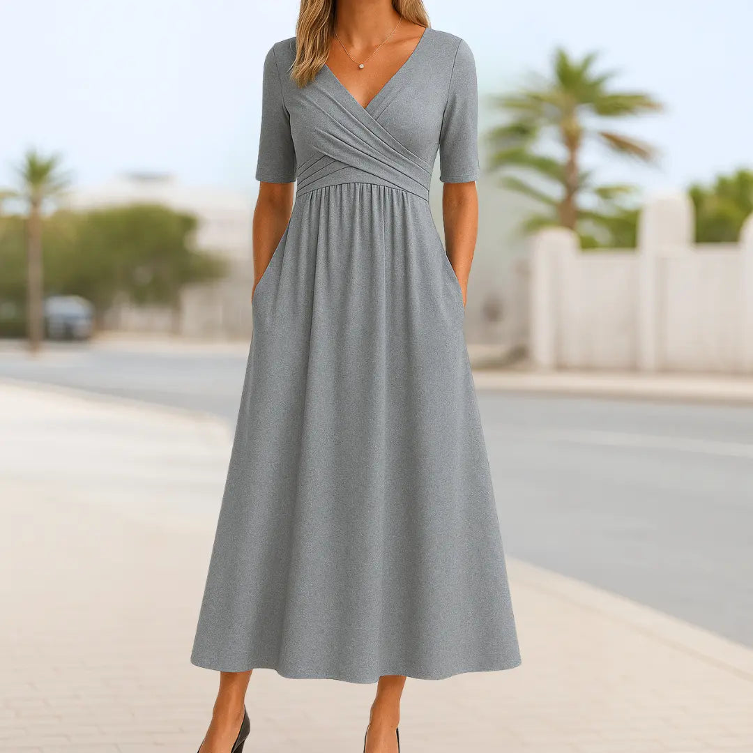 Rinalvo™ | Crossed Dress with Short Sleeves Rinalvo™