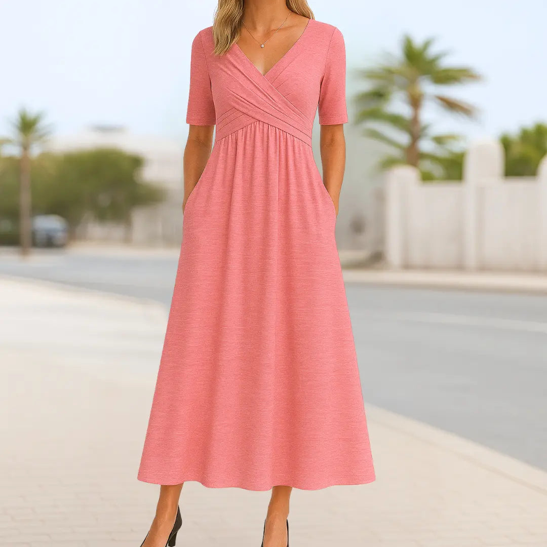 Rinalvo™ | Crossed Dress with Short Sleeves Rinalvo™