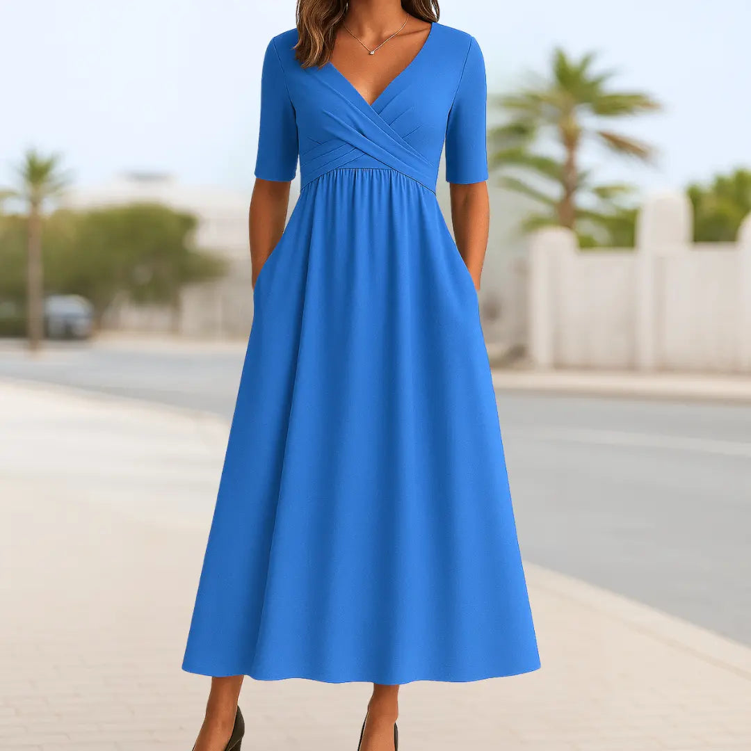 Rinalvo™ | Crossed Dress with Short Sleeves Rinalvo™