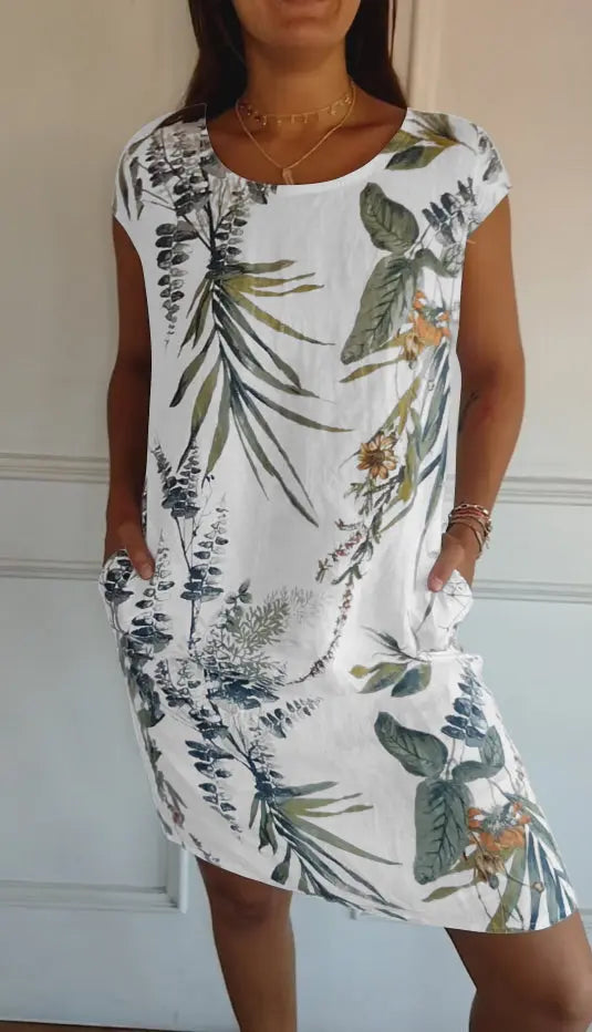 Rinalvo Comfortable Dress with Round Neck