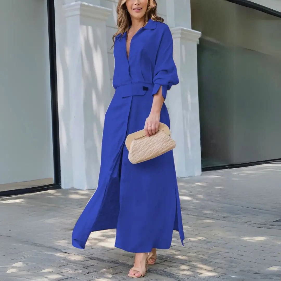 Rinalvo™ | Elegant Maxi Dress with V-Neck Rinalvo™