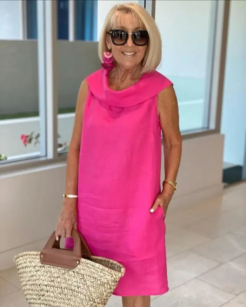 Rinalvo Lightweight Dress with Stylish Neckline