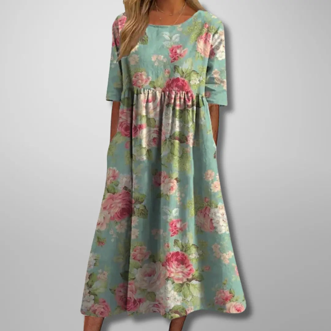 Rinalvo™ | Relaxed Floral Midi Dress Rinalvo™