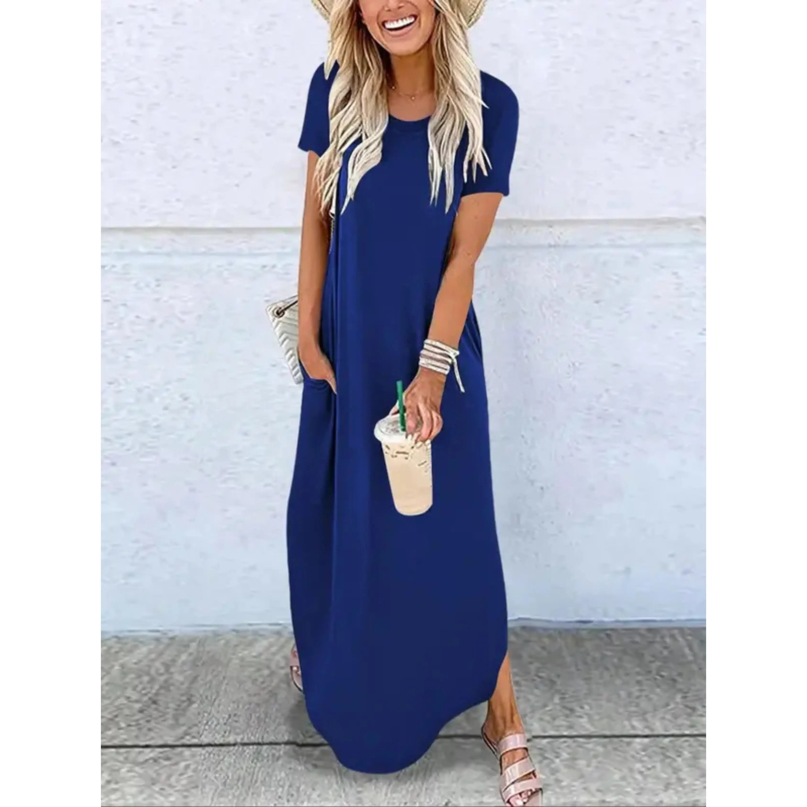 Rinalvo™ | Casual Summer Round Neck Maxi Dress Rinalvo™