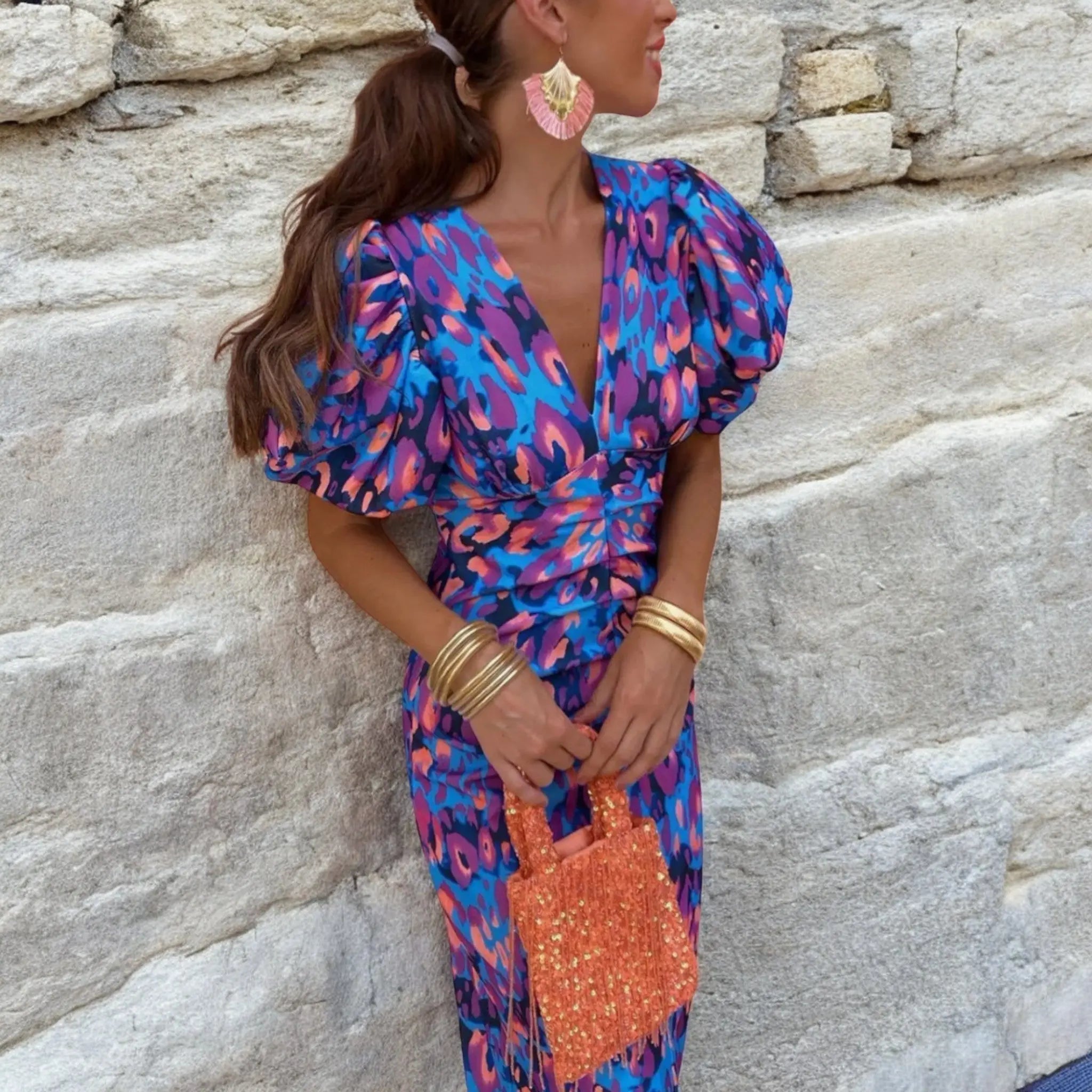 Rinalvo™ | Women's Wedding Guest Printed Dress Rinalvo™