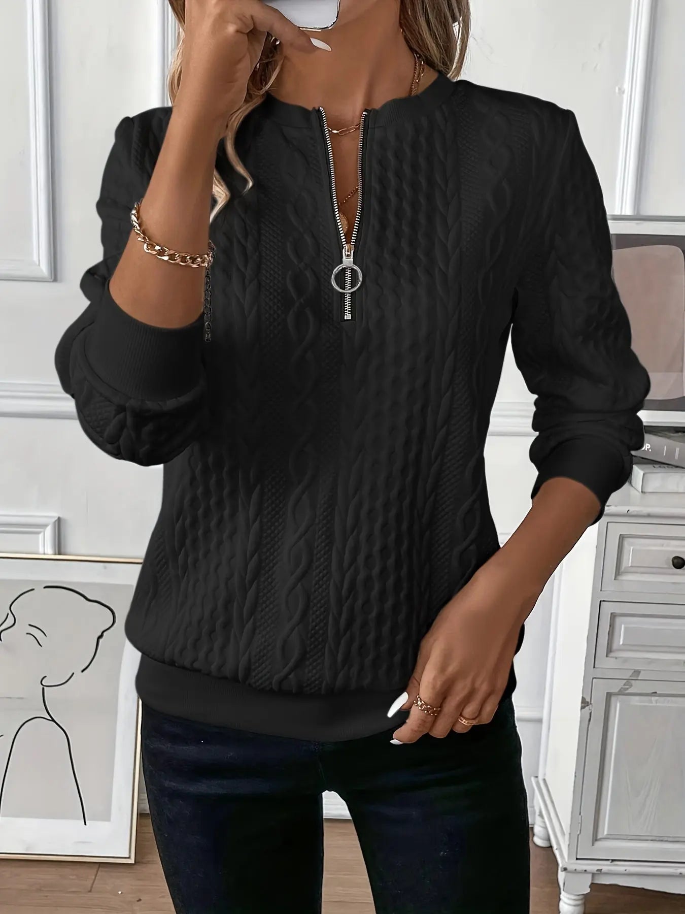 Rinalvo™ | Modern Zip-Up Sweater Rinalvo™