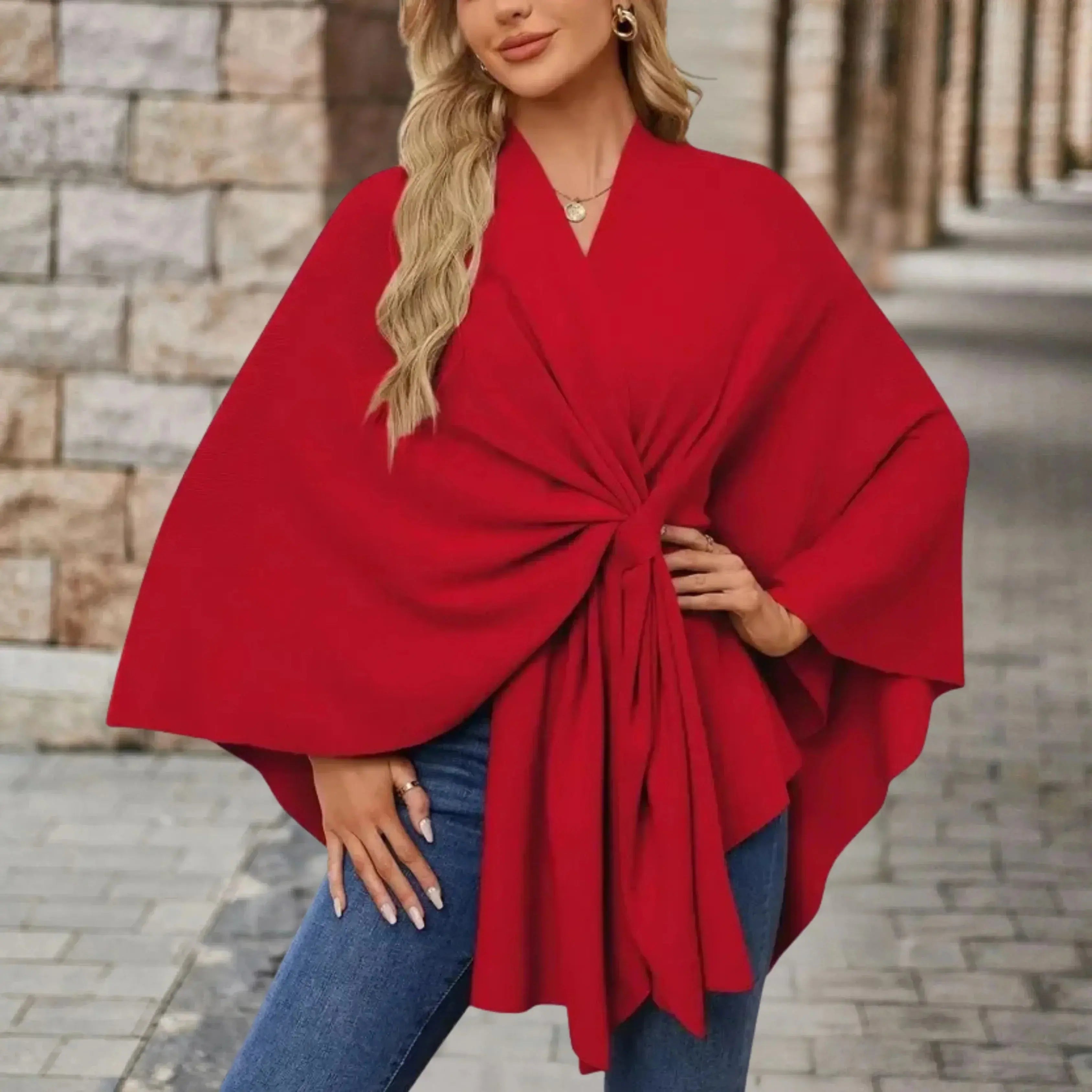 Rinalvo™ | Elegant Draped Poncho Rinalvo™