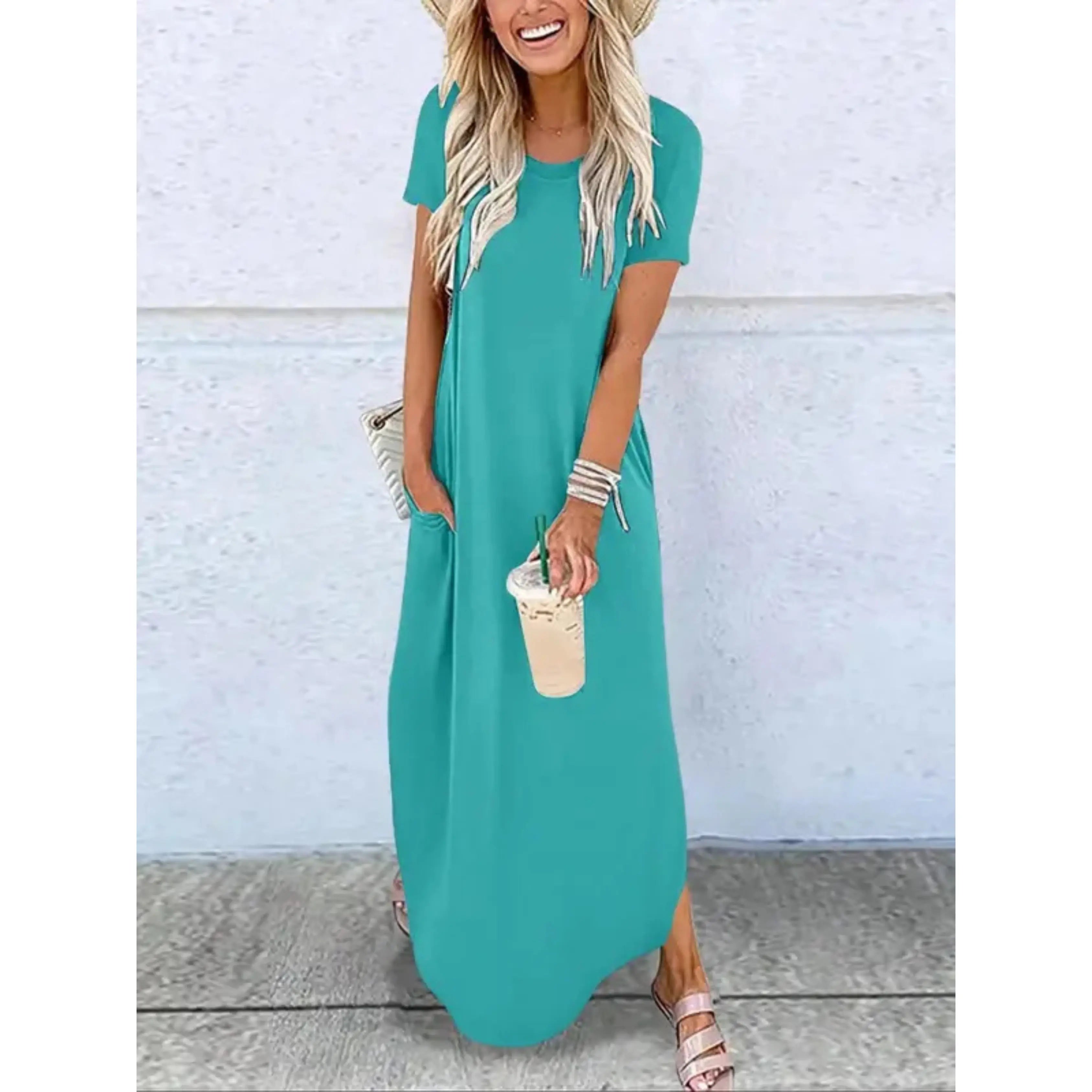 Rinalvo™ | Casual Summer Round Neck Maxi Dress Rinalvo™