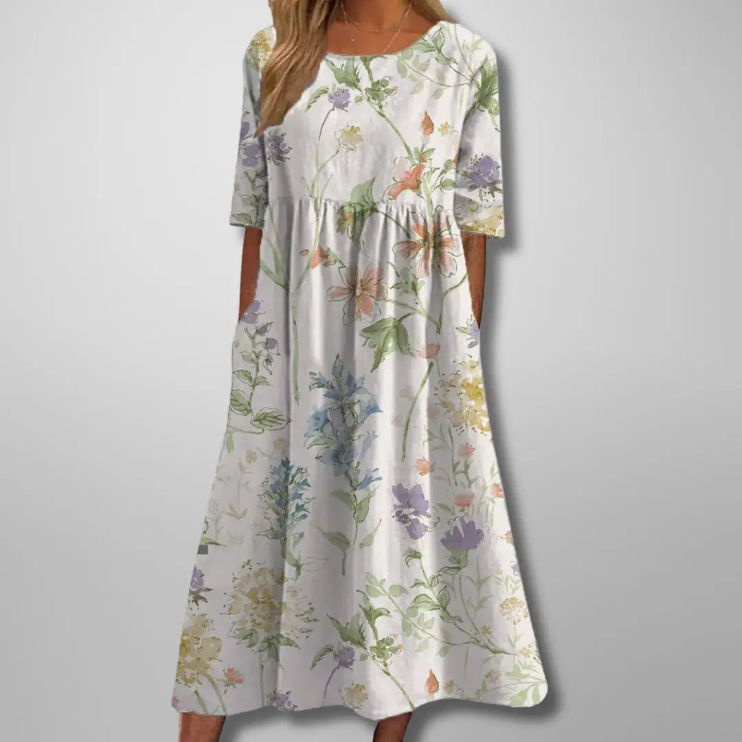 Rinalvo™ | Relaxed Floral Midi Dress Rinalvo™