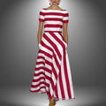 Rinalvo Handcrafted Striped Maxi Dress