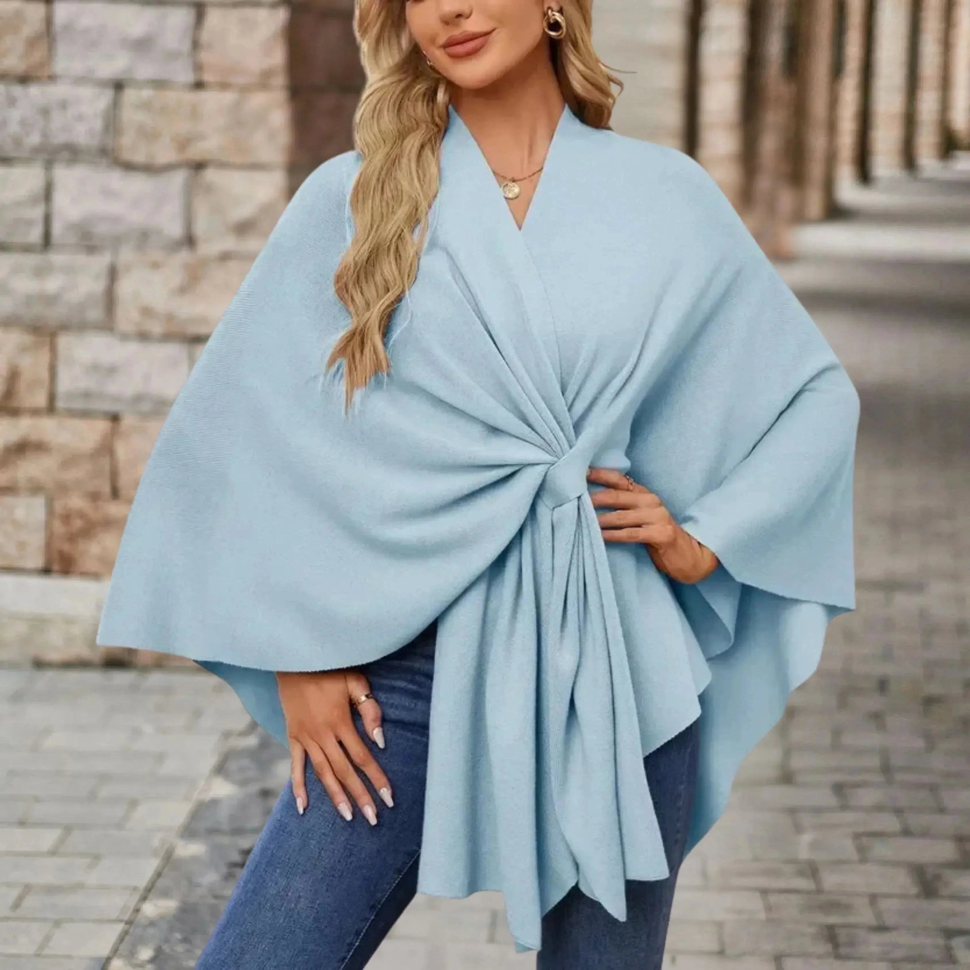 Rinalvo™ | Elegant Draped Poncho Rinalvo™