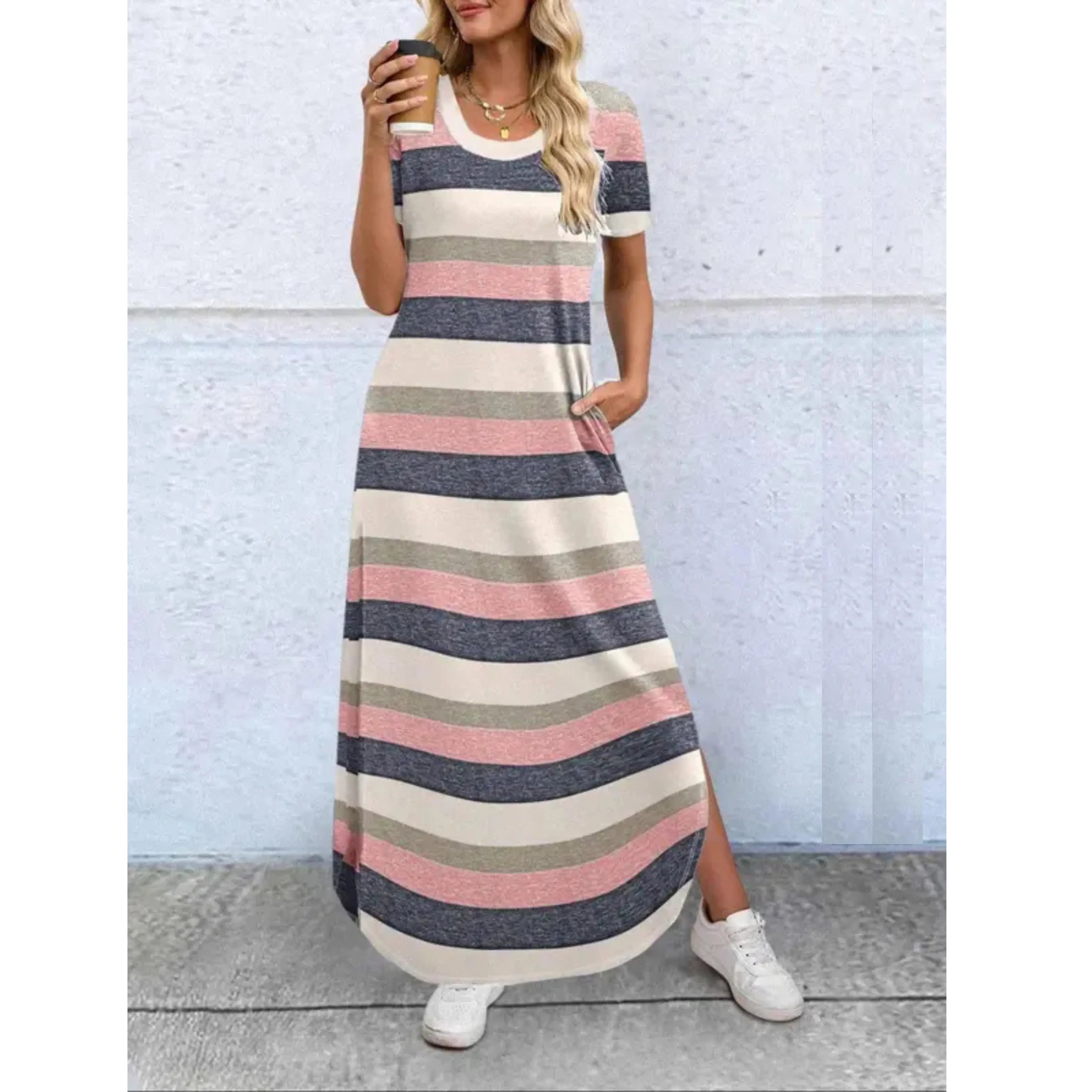 Rinalvo™ | Casual Summer Round Neck Maxi Dress Rinalvo™