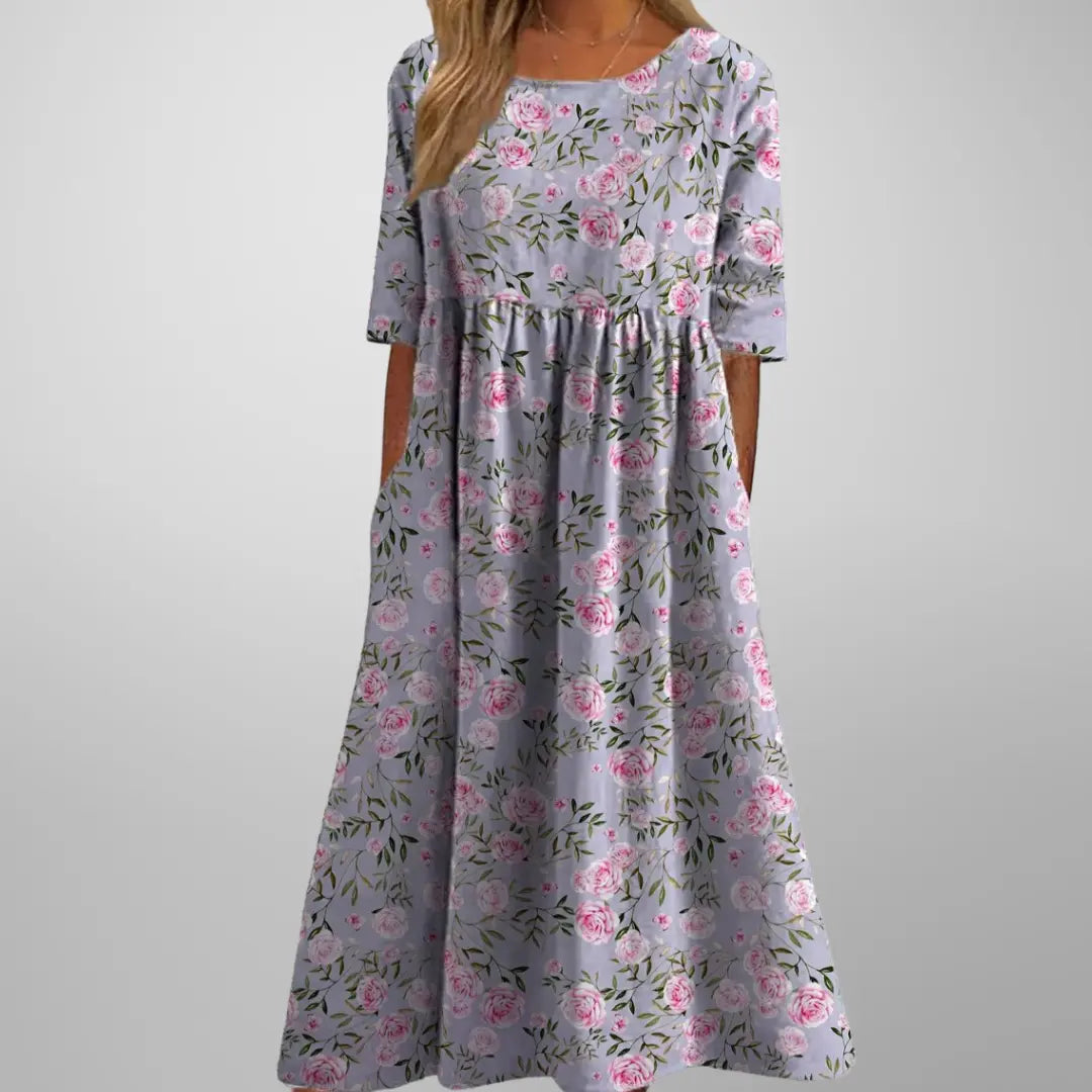 Rinalvo™ | Relaxed Floral Midi Dress Rinalvo™