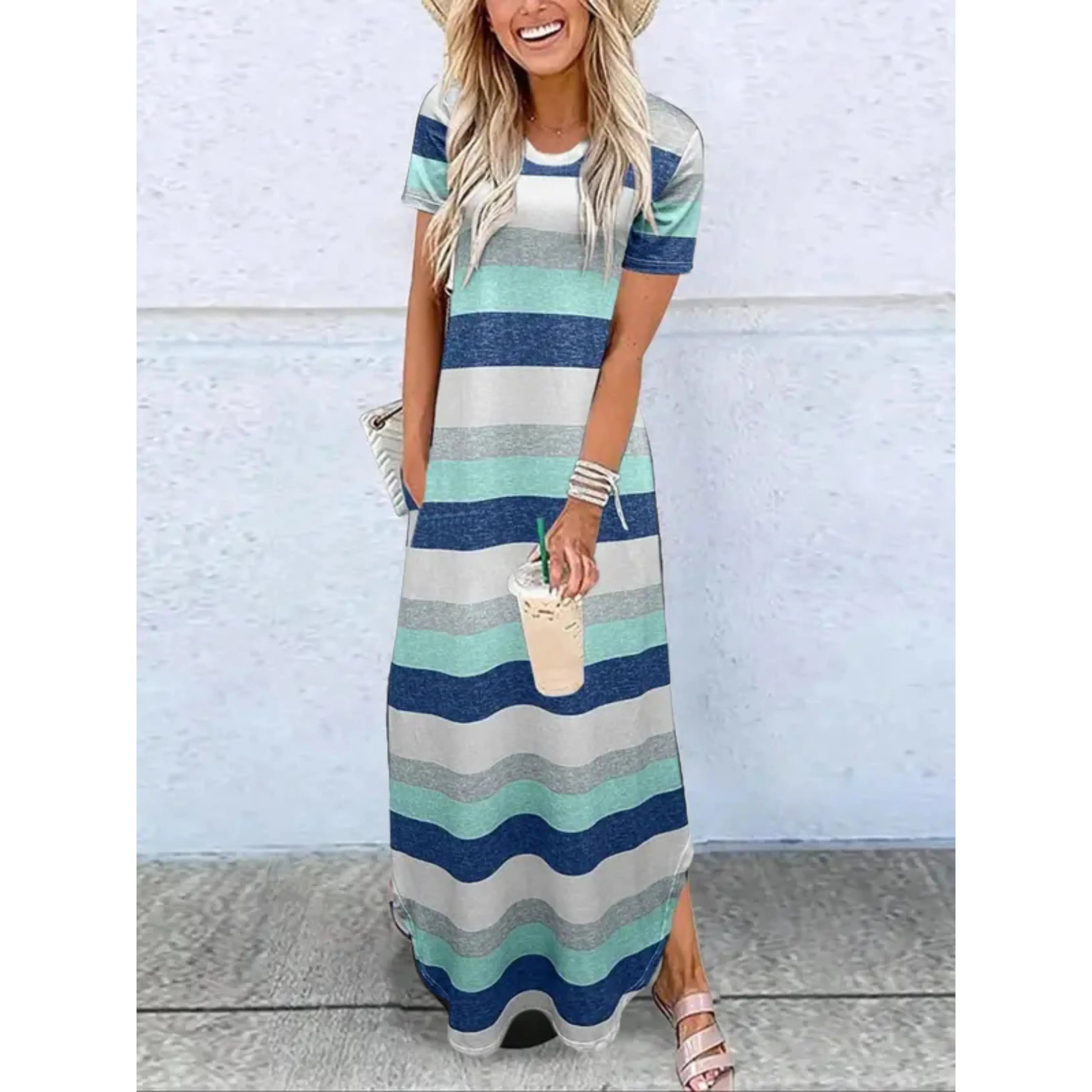 Rinalvo™ | Casual Summer Round Neck Maxi Dress Rinalvo™