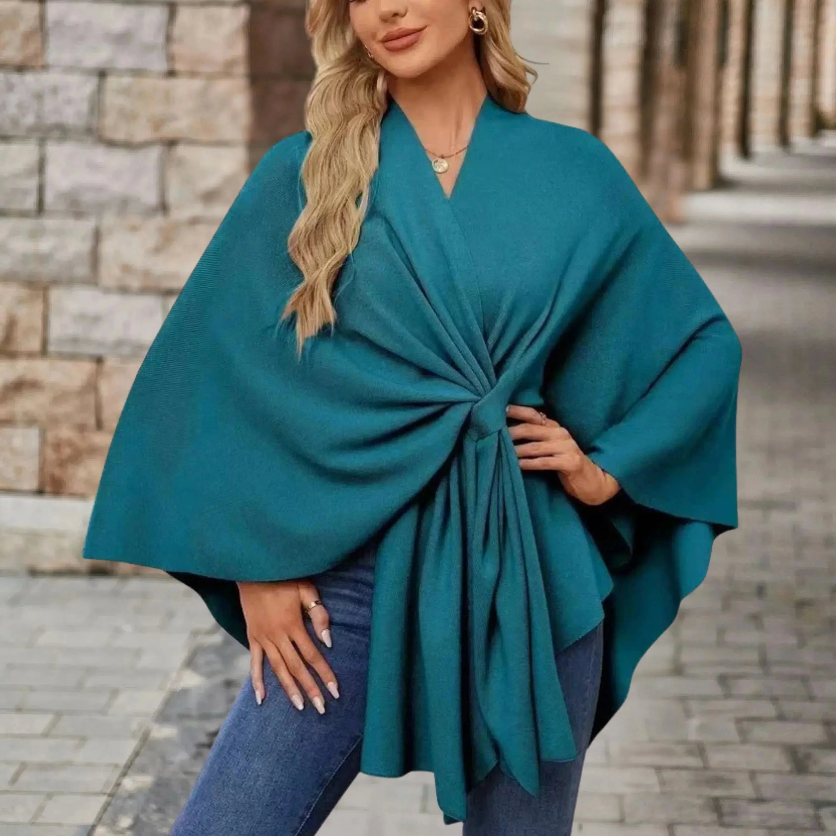Rinalvo™ | Elegant Draped Poncho Rinalvo™