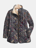 Rinalvo Vintage Floral Print Quilted Jacket