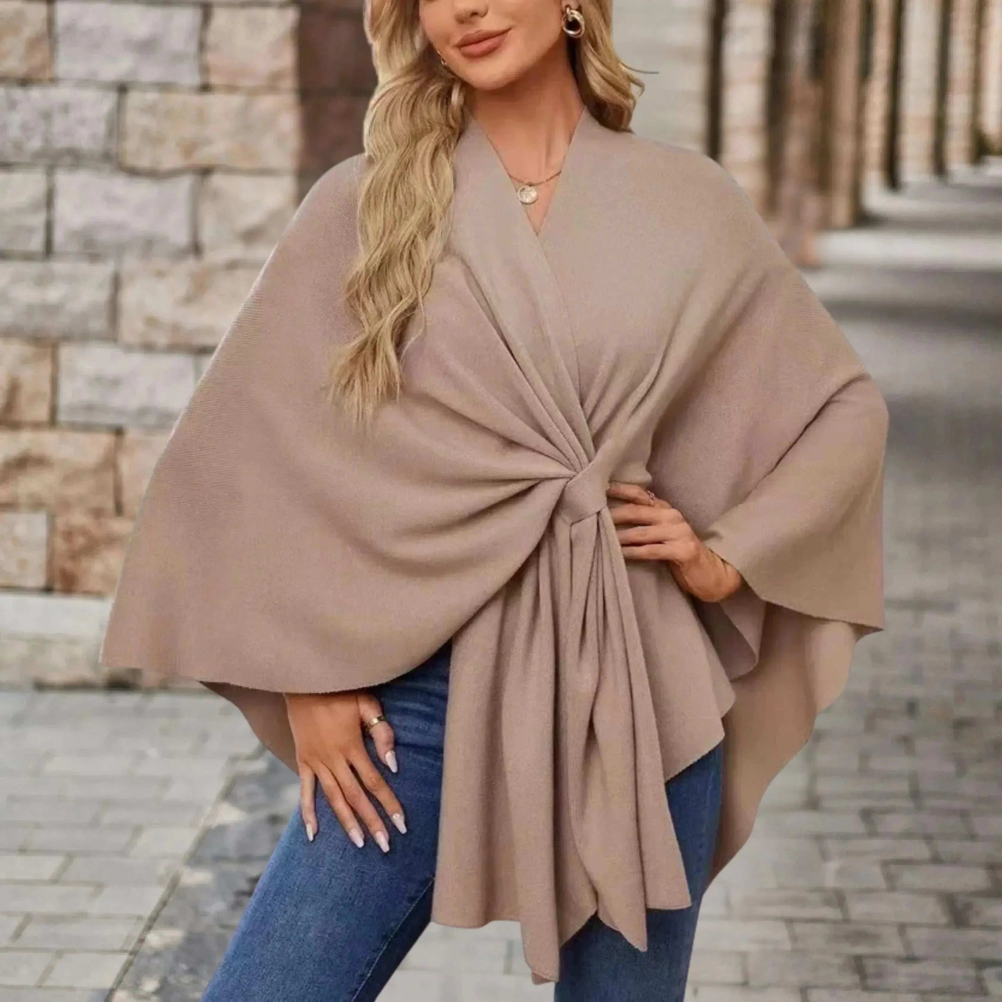 Rinalvo™ | Elegant Draped Poncho Rinalvo™