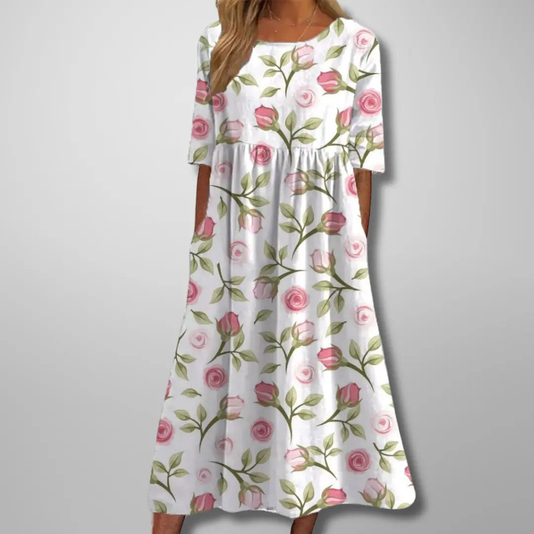 Rinalvo™ | Relaxed Floral Midi Dress Rinalvo™