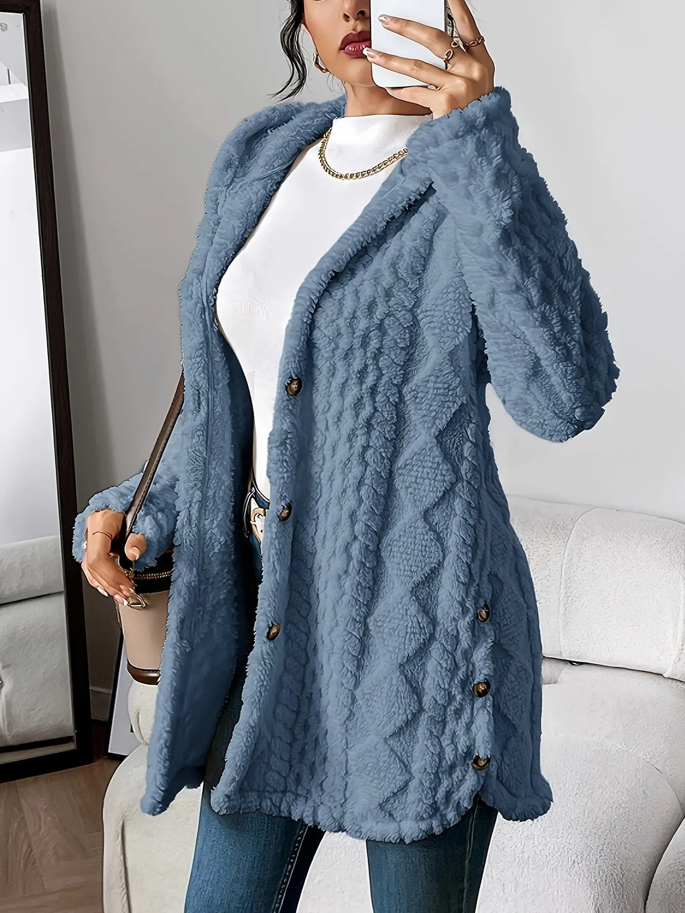 Rinalvo™ | Plush Hooded Cardigan Rinalvo™