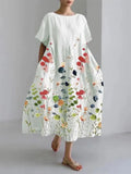 Rinalvo Casual Long Dress With Floral Style for Summer