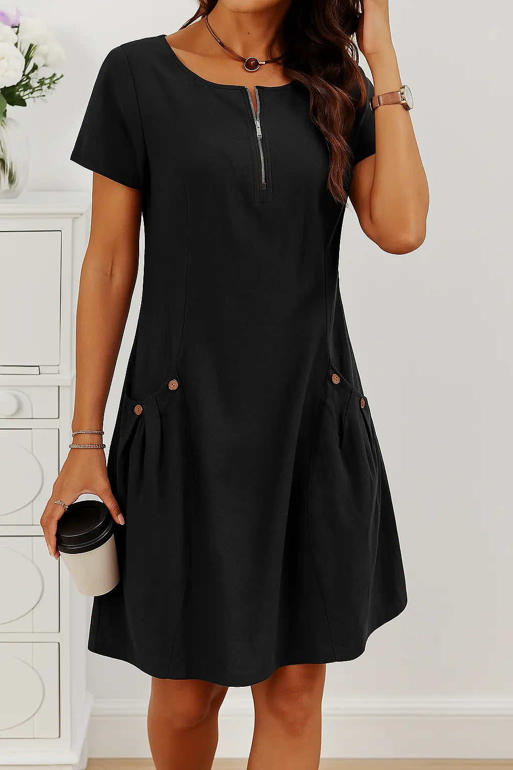 Rinalvo™ | Summer Dress with Button Details Rinalvo™