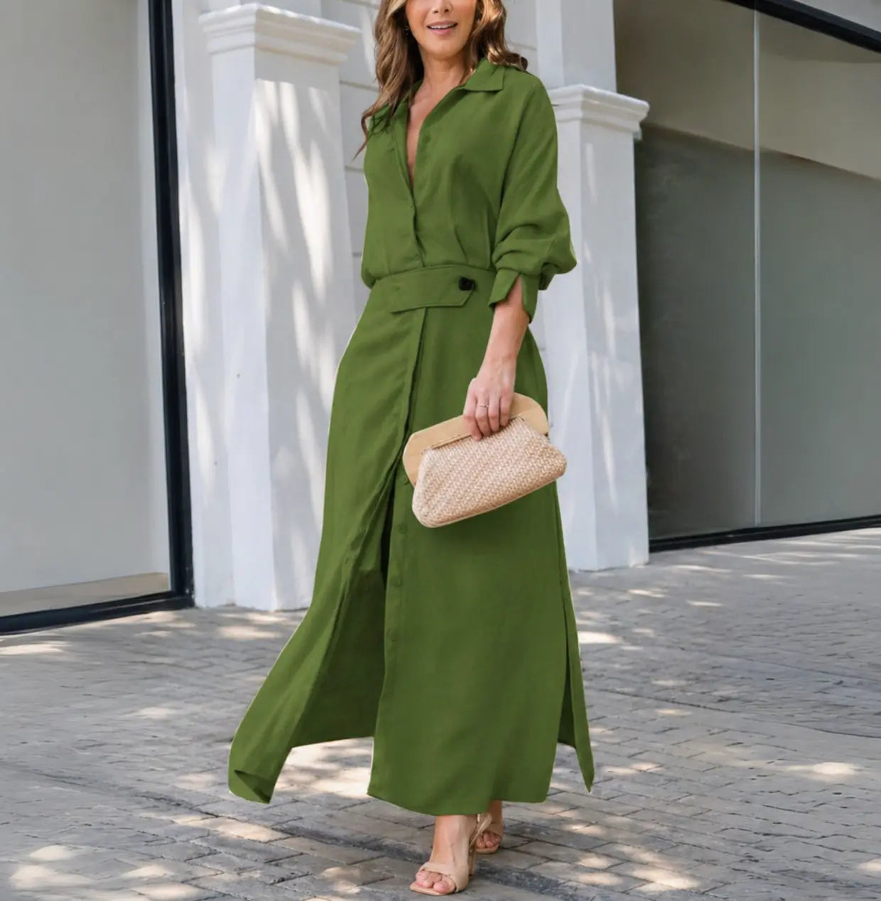 Rinalvo™ | Elegant Maxi Dress with V-Neck Rinalvo™
