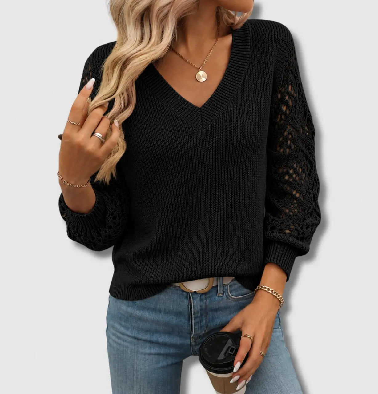 Rinalvo™ | Elegant V-Neck Sweater Rinalvo™