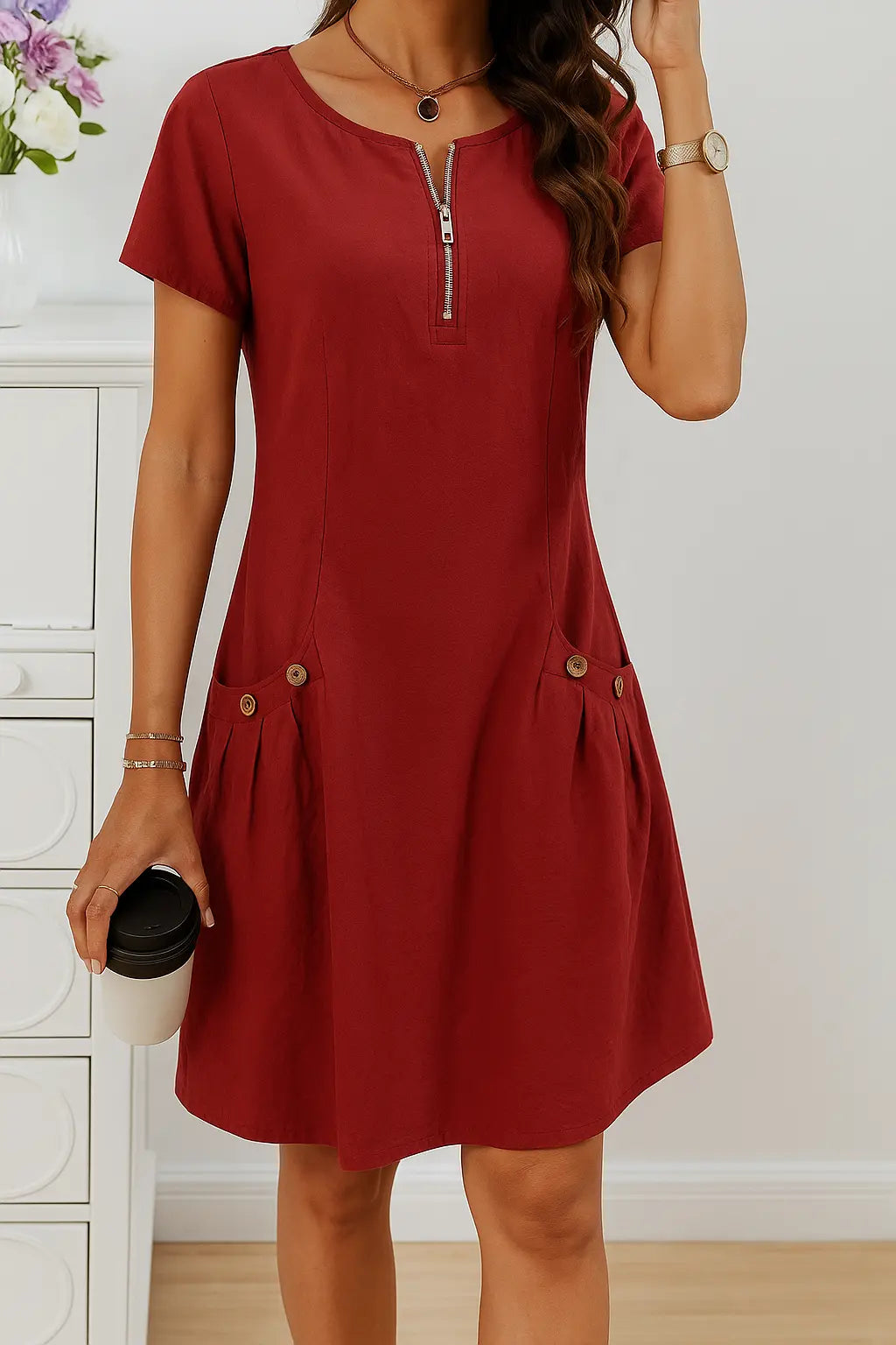 Rinalvo™ | Summer Dress with Button Details Rinalvo™