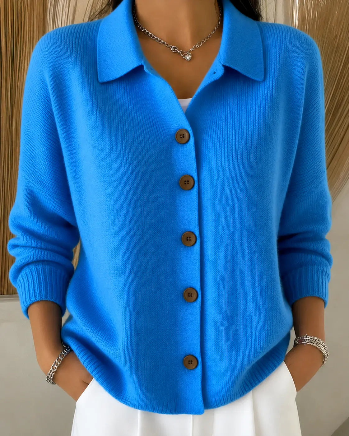 Rinalvo™ Button Collar Cardigan