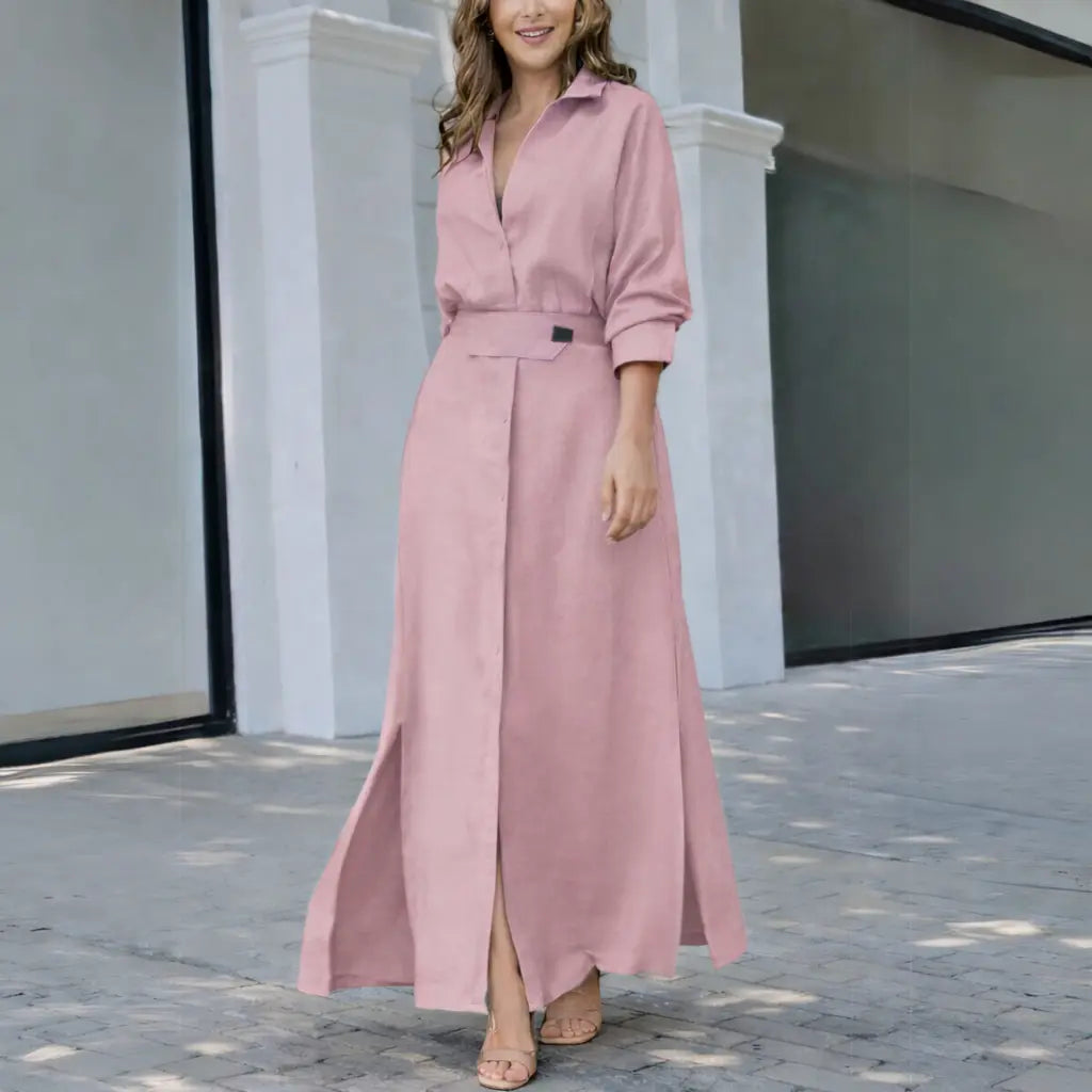 Rinalvo™ | Elegant Maxi Dress with V-Neck Rinalvo™
