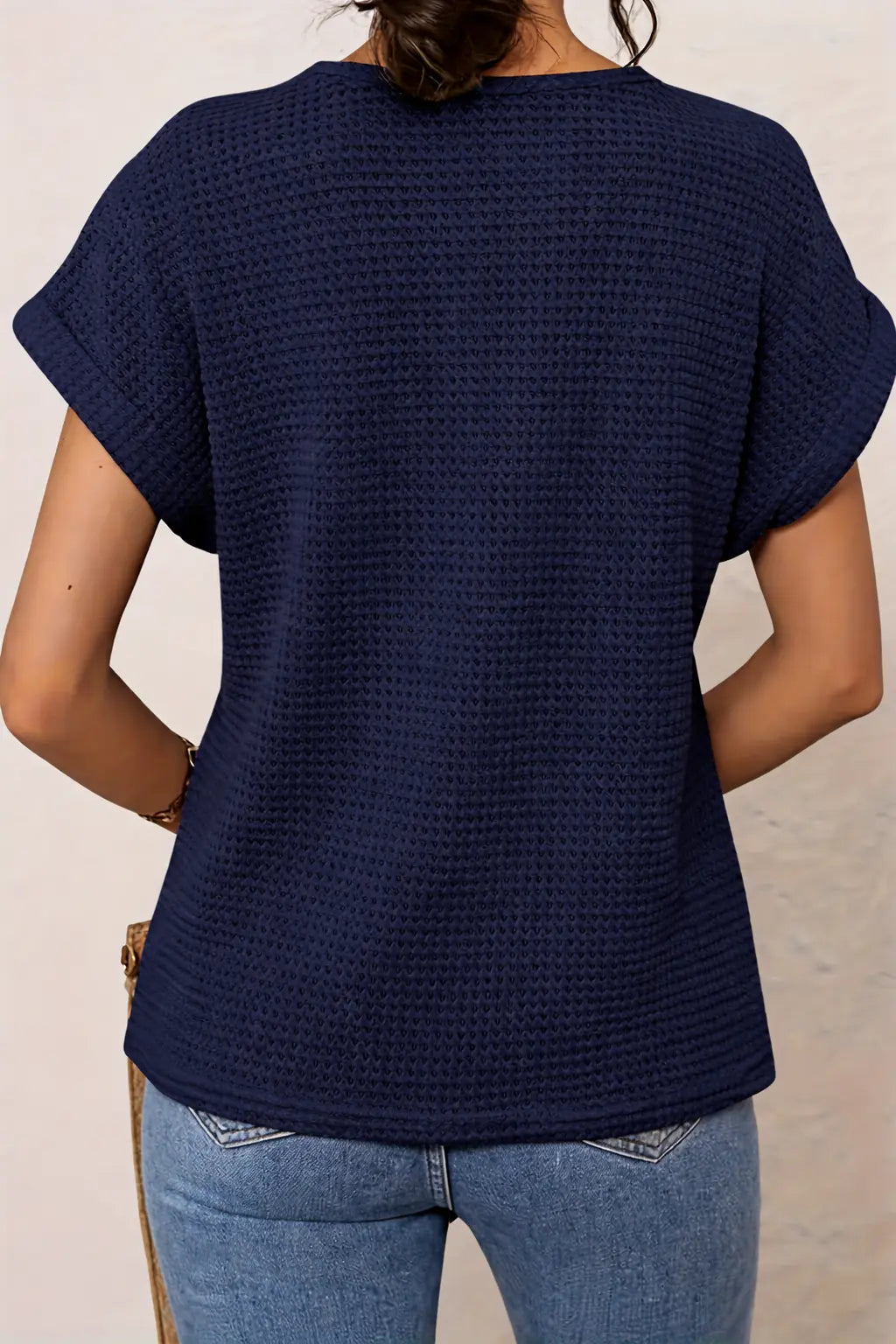 Rinalvo™ | Top with Round Neck and Lace Trim Rinalvo™