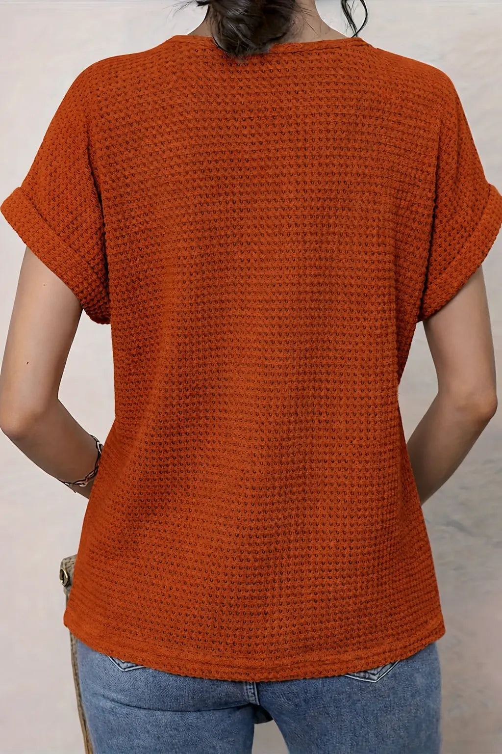 Rinalvo™ | Top with Round Neck and Lace Trim Rinalvo™