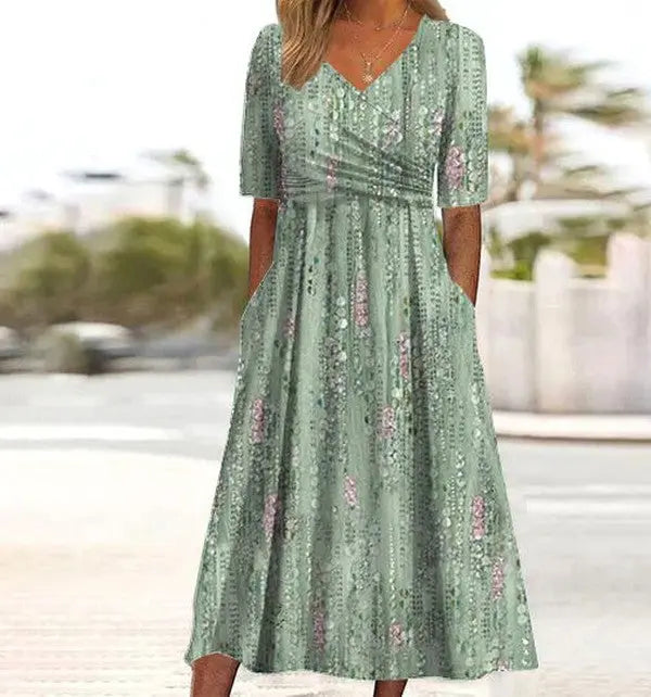 Rinalvo Elegant Floral Summer Dress