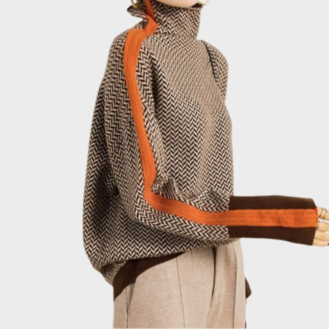 Rinalvo™ | Herringbone Luxe Turtleneck Rinalvo™