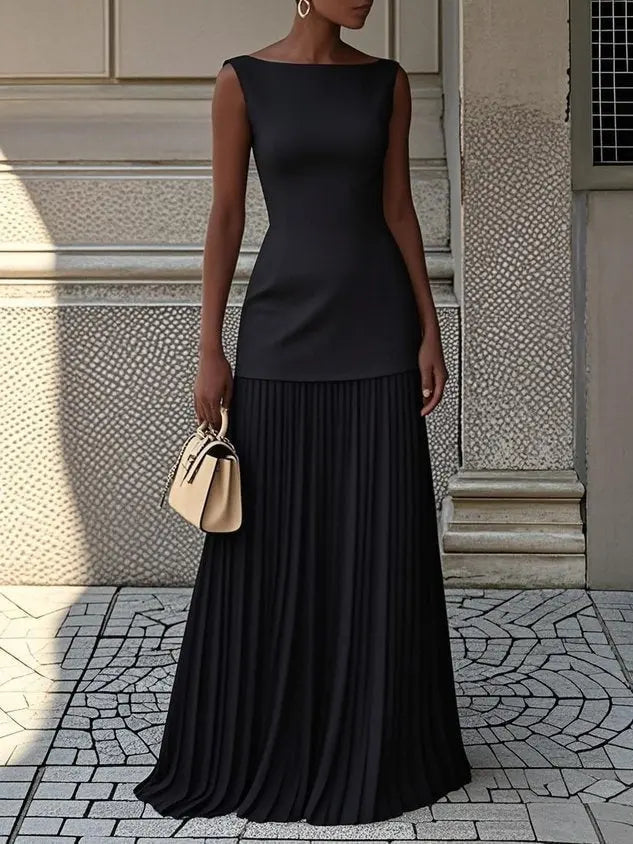Rinalvo™ | Sleeveless Pleated Maxi Dress Rinalvo™