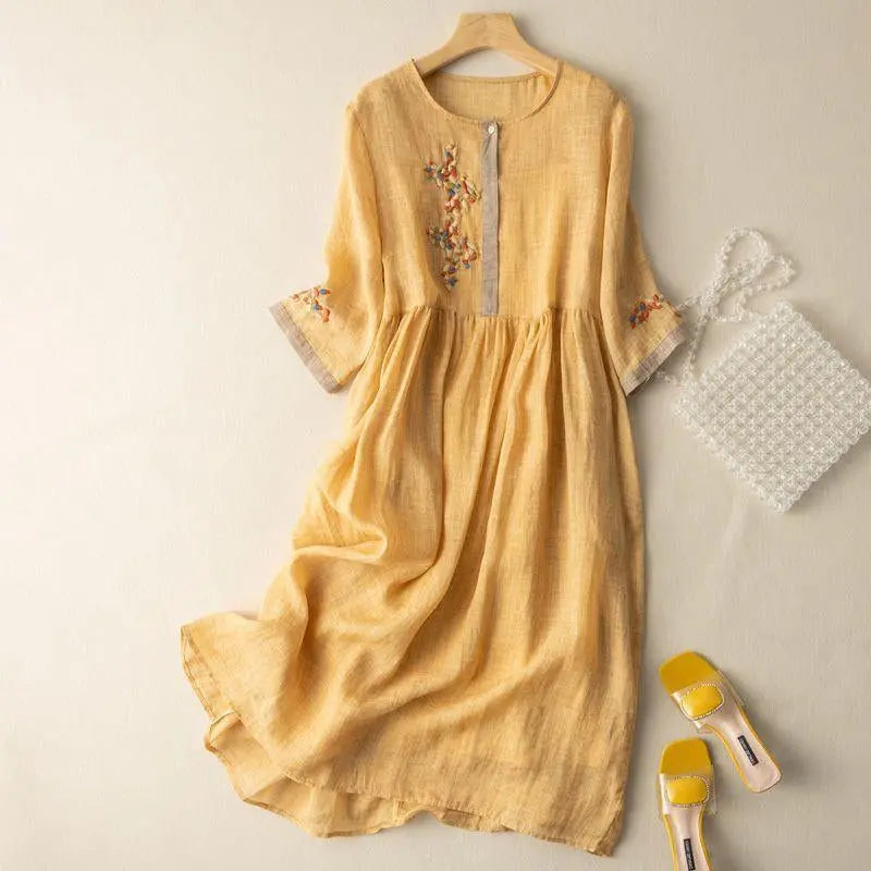 Rinalvo™ | Pattern Relaxed Midi Dress Rinalvo™