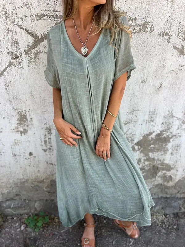 Rinalvo™ | Loose V-neck Dress Rinalvo™
